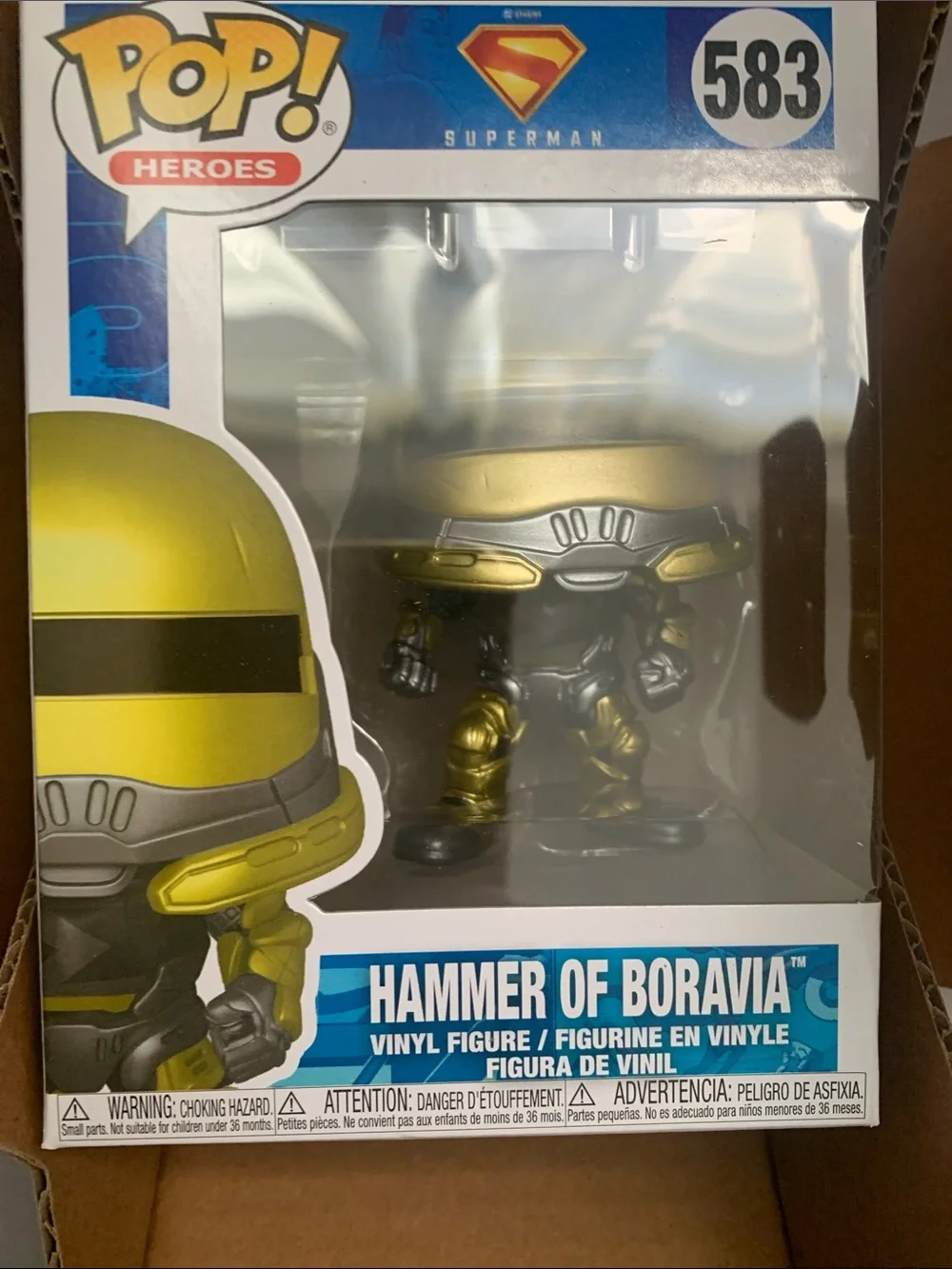 🆕- Funko POP HEROES Hammer of Boravia Metallic Gold & Black Pop! Vinyl #583